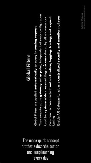 What is Global Filter in API Gateway? 🔥 Spring Cloud Gateway Explained #shorts