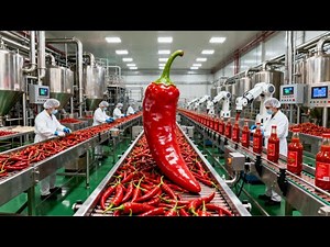 Inside the Chili Sauce Factory | How MILLIONS of Fresh Chilies Become Spicy Red Sauce (Full Process)