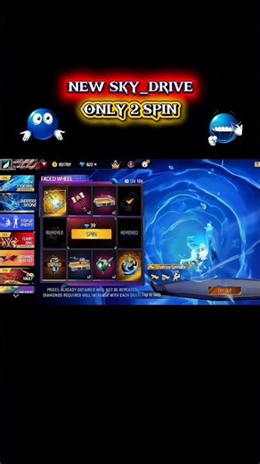 Testing The Lucky 1 Spin Secret For Free Fire New Mythic Faded Wheel Skydrive #shorts