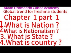 Global #trend Chapter 1 part 1 Afaan oromotin #internationalrelations# Afaan oromootiin