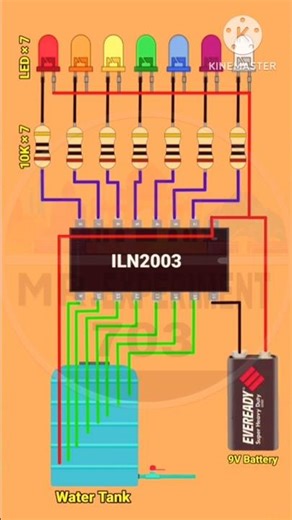 Water tank level indicator circuit😲😱😮😱#shortsfeed #trending #viralvideo #shorts