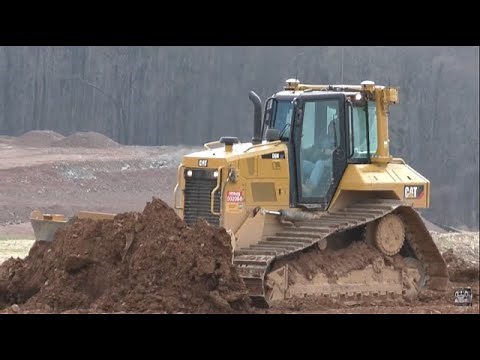 CAT D6N Bulldozer Working on Grade