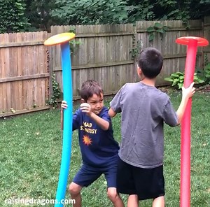 Noodle Knock Out Game * ages 3  ⋆ Raising Dragons