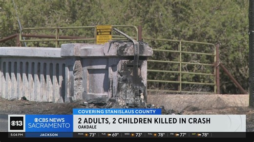 2 adults, 2 children killed in Stanislaus County crash