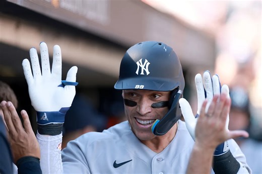 Yankees' Aaron Judge and Giancarlo Stanton hit home runs in same game for 60th time