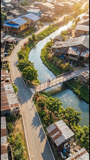 They said it was impossible to fix this place... 🚧💔 Watch the transformation! From a dirty canal and muddy roads to a beautiful riverside paradise. 🏘️✨ This is the power of good design and hard work! Do you think every village should have a transformation like this? ❤️👇 #UpMorph #VillageTransformation #ModernVillage #CleanCity #UrbanDesign #BeforeAndAfter #Satisfying #Architecture #SocialChange #DreamVillage | UpMorph