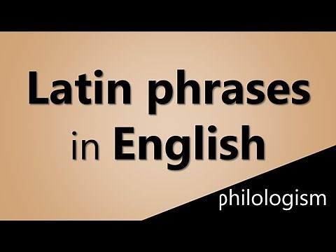 Latin phrases in English