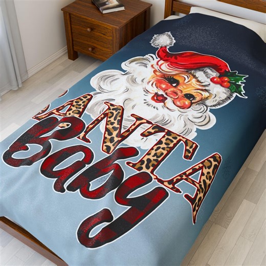 Santa Baby Velveteen Plush Blanket: Cozy Christmas Decor - Etsy