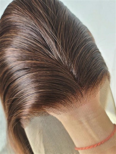 websterwigs 13x4 Long Straight Mixed Brown 26 Inch Lace Front Wig, Synthetic Lace Front Wig With Pre-Plucked Hairline, Heat Resistant Fiber Hair, Smooth Straight Wig For Women Cosplay Party Daily Use