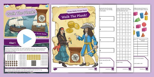 Walk the Plank! Pirate Maths Escape Room Game