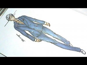 How to draw a man's suit step3 bka meryem
