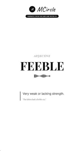 Learn English: What is Feeble? | Vocabulary Shorts