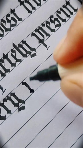 246K views · 1.9K reactions | How to write in Gothic Calligraphy (Old English) #shortsvideos #shortsreels #lonecalligraphy #usareels #viralvideochallenge #calligraphy #LA #viralvideos #artist #reelsviralシ | Lone Calligraphy | Facebook