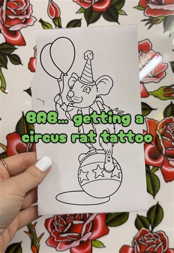 Adorable Circus Rat Tattoo Inspiration