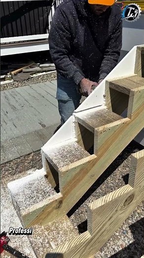 Perfect Stair Skirt Installation Guide 🪚🏡 #Construction #Carpentry