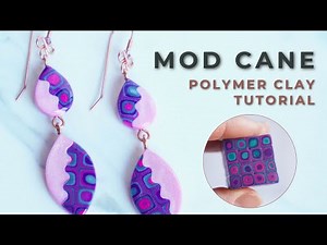 Create Stunning Polymer Clay Earrings | Easy Retro Mod Cane Tutorial