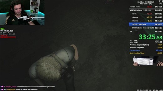 RE2 Remake speedrun Leon B, ayer salio tiempazo | WR = 48:17 - PB = 49:23 | Tomen !valka abz