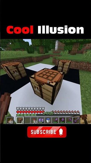 Coolest Minecraft Optical Illusion You Can't Unsee 😱#minecraft #minecraftshorts