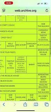 Treehouse TV schedule from 2004 which has shows that were removed the previous year