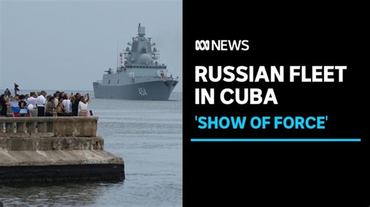 Russian warships anchored at Cuba's Havana
