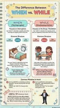 WHEN vs WHILE Explained! Stop Making This Mistake! #learnenglish #pastcontinuous #englishgrammar