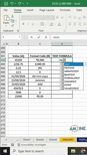 Excel TEXT Function = Convert number into perfect format! #ExcelCourse #ExcelSkills #AdvancedExcel