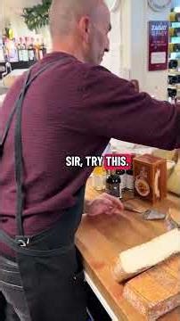 a washed rind aged cheese called Taleggio #cheese #cheesemonger