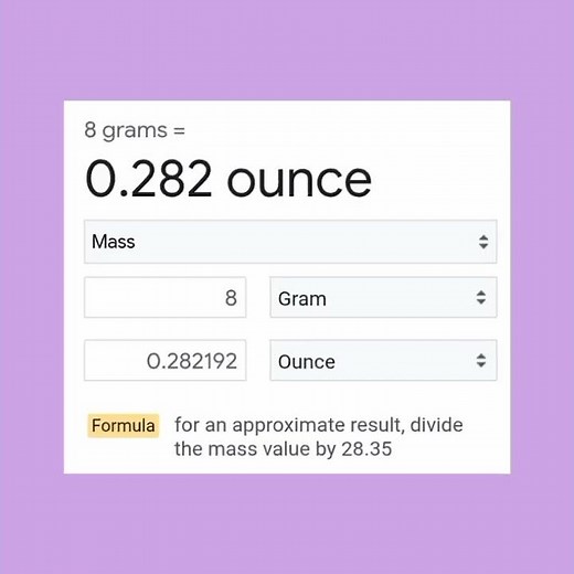 How many grams makes 1 ounce #information#generalknowledge