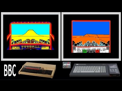 BBC Master vs CPC : STUNT CAR RACER (Side by side comparison)