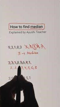 How to find median of given data set #youtubeshorts #median #mathsteacher