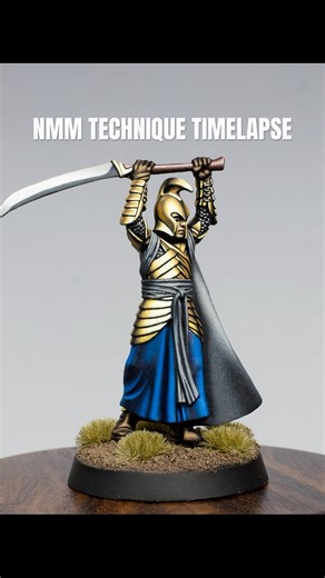 Painting a LOTR Elf with the NMM technique Timelapse #warhammer #mesbg #lordoftherings
