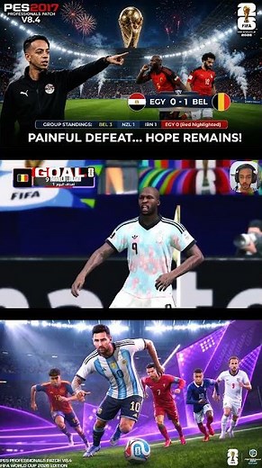 Match Highlights | Belgium 1 - 0 Egypt | Group Stage - PES 2017 Professionals V8.4 World Cup | FI...