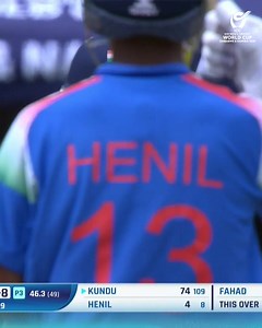 Abhigyan Kundu delivered crucial runs for India in the later stages of the game 👊 Follow #INDvBAN LIVE action, #U19WorldCup broadcast details 👉 https://www.icc-cricket.com/tournaments/u19-cricket-worldcup-2026/news/broadcast-details-for-icc-u19-men-s-cricket-world-cup | ICC - International Cricket Council