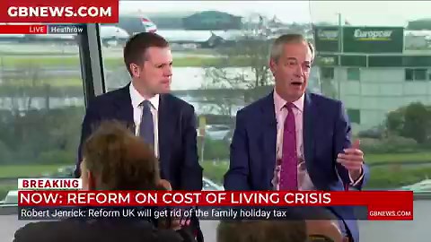 At today’s @reformparty_uk press conference at @HeathrowAirport I put big questions on the cost of living and small boats to Reform UK leader @Nigel_Farage and their Shadow Chancellor @RobertJenrick #GBNews #News #PoliticsTake a look at their responses below! 👇 🇬🇧
