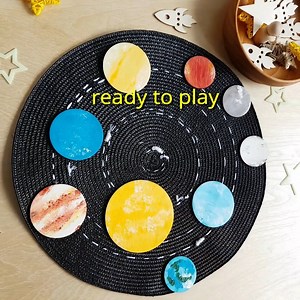 This space mat is a placemat from Kmart with some additions and ready for space explorers! | This is why I teach - early childhood