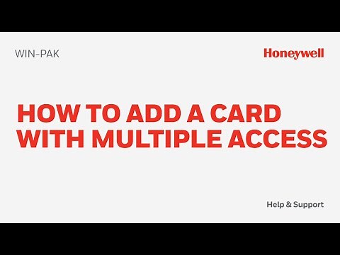 How to Add a Card with Multiple Access on WIN-PAK