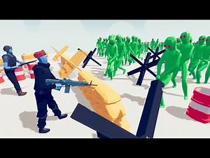 Zombie 100 Units vs Army Soldier - Totally Accurate Battle Simulator TABS
