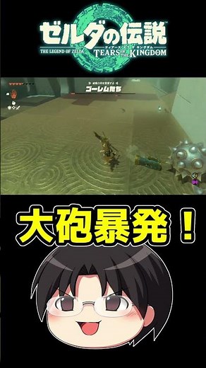 大砲が爆発すりゅ～！！大砲にご注意を！ティアキン「マヤチデギナの祠」！ #shorts