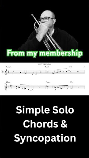TitleScoreNotesJust Friends Jazz Trumpet Solo | Chord Tones + Syncopation