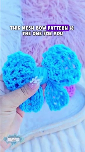 Make a Simple Mesh Bow Today! #crochet