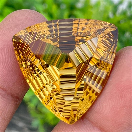 Natural African Citrine Laser Cut Gemstone: 61.30 Carat Cushion Cut, 27x18mm - Etsy