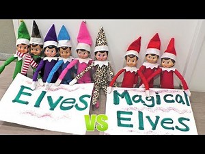 Elf on the Shelf FLYING Contest - Magical Elves vs Regular Elves | DavidsTV