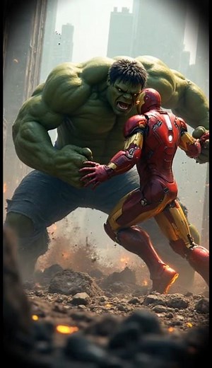 HULK vs IRON MAN – Who’s Stronger? 💥 #marvel #ironman #hulk #epicfight