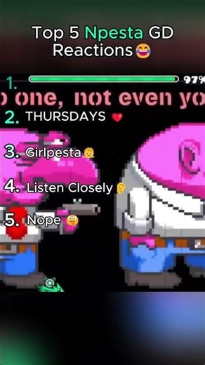 TOP 5 NPESTA MOMENTS #geometrydash #gd #npesta