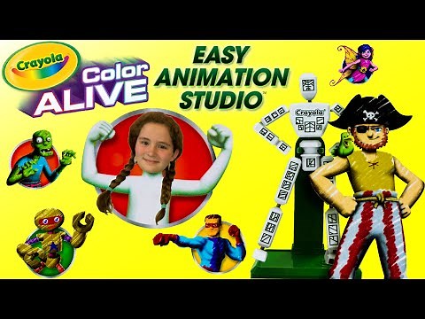 Crayola Color Alive Easy Animation Studio Unboxing & Review - Superhero in Space