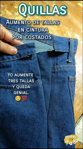 Técnica para aumentar tallas a la cintura de tus jeans #pantalon #costura #sastreria #jeans #agranda