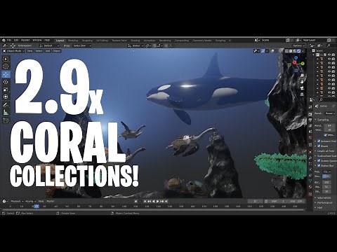 Blender 2.9x - Coral & Creature Collection Addon!