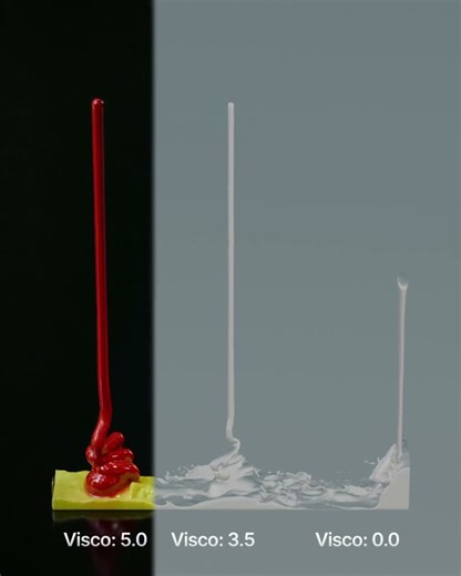 Three Streams, Three Viscosities — Blender FLIP Fluids (Color-Mixed)