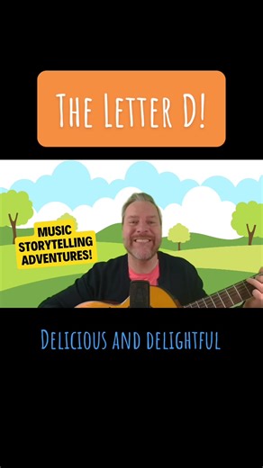 It’s the letter D! Delightful and dashing, D decorates dogs and desires desserts (and sometimes deserts). #theletterd #d #doughnuts #sillylearning #kidssongs