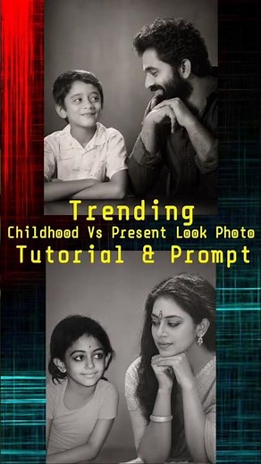 Instagram Trending photo edit | Chat Gpt prompt | Childhood vs present look #chatgpt​